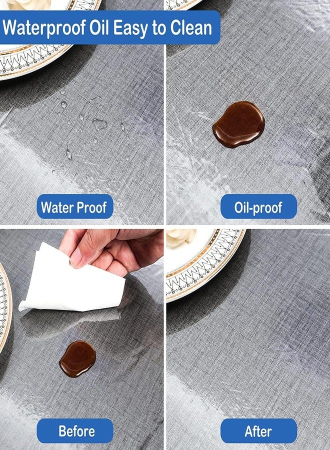 Homerz Premium High Thickness Transparent Table Cover with Lace, 15 mm Thick, Durable and Waterproof, 2 Years Guarantee (Golden Lace, 40x60 inch- Center Table) - Image 2